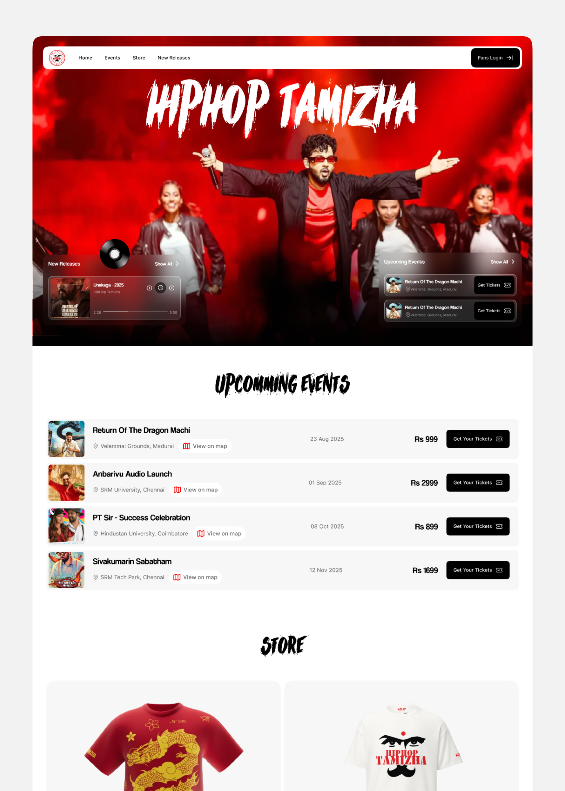 Hiphop Tamizha Website